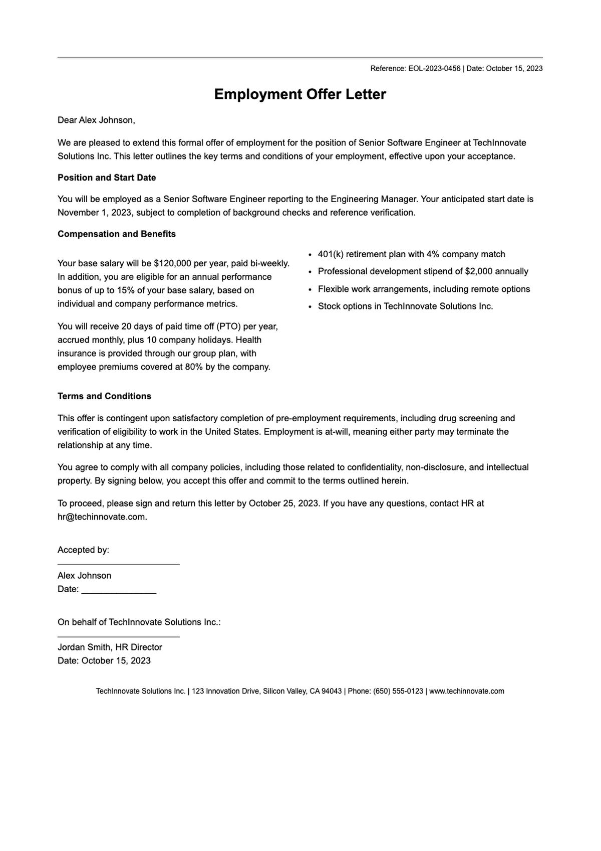 Letter of Job Offer PDF download page with library access and related resources list_variant_3